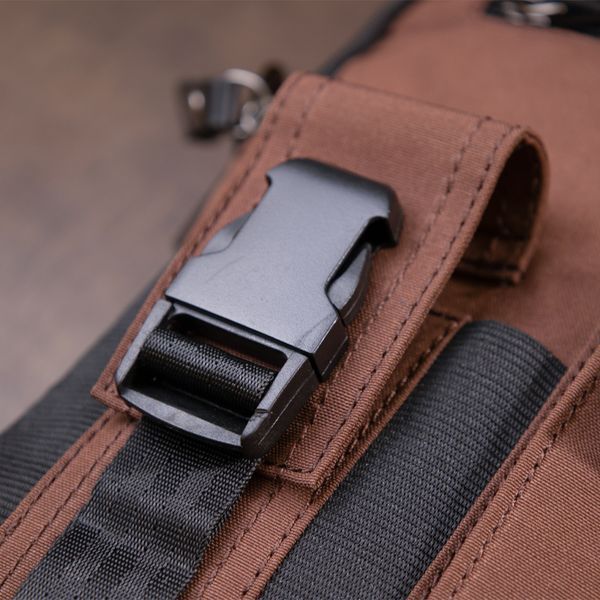 Universal textile men's bag with two compartments Vintage 20661 Brown 20661 фото