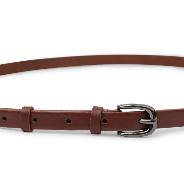 Smooth leather women's belt Vintage 20758 Brown 20758 фото