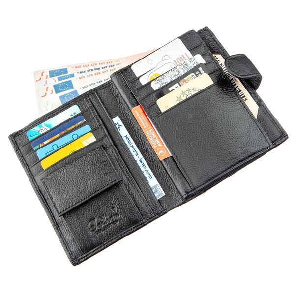 Men's leather wallet with built-in passport holder TAILIAN 18991 Black 18991 фото