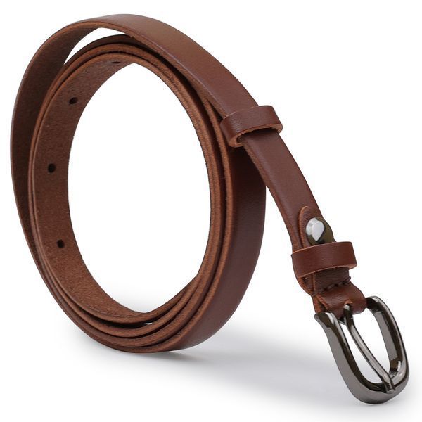 Smooth leather women's belt Vintage 20758 Brown 20758 фото