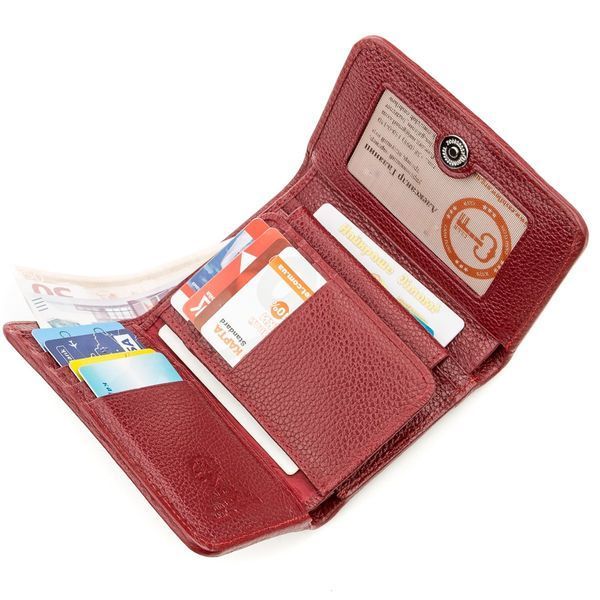 Кошелек вертикальный женский STINGRAY LEATHER 18637 из натуральной кожи морского ската Бордовый 18637 фото