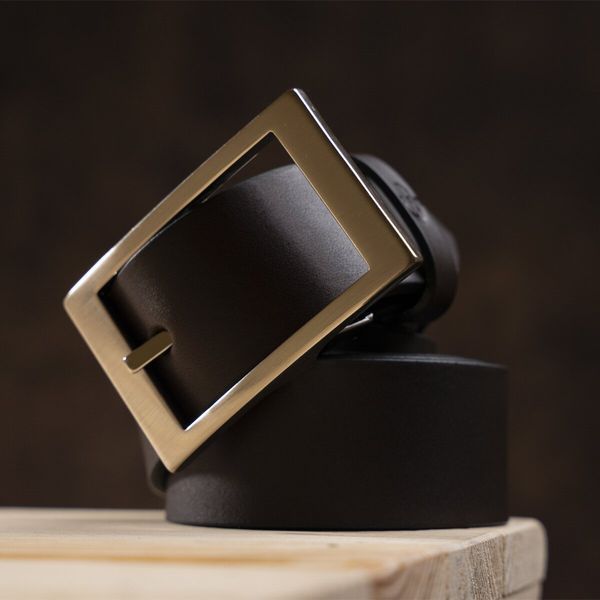 Reliable Italian leather belt GRANDE PELLE 00242 Brown 00242 фото