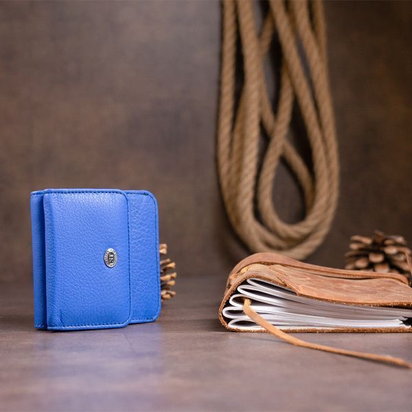 Маленький кошелек на кнопке женский ST Leather 19234 Синий 19234 фото