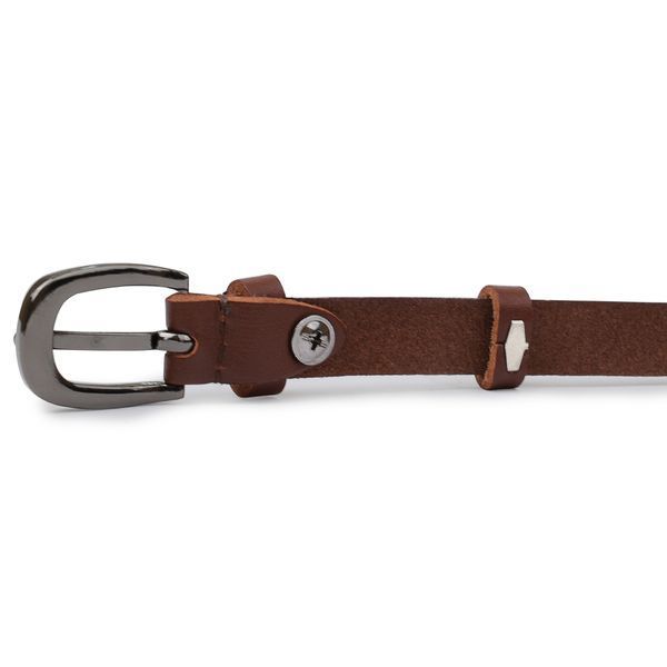 Smooth leather women's belt Vintage 20758 Brown 20758 фото