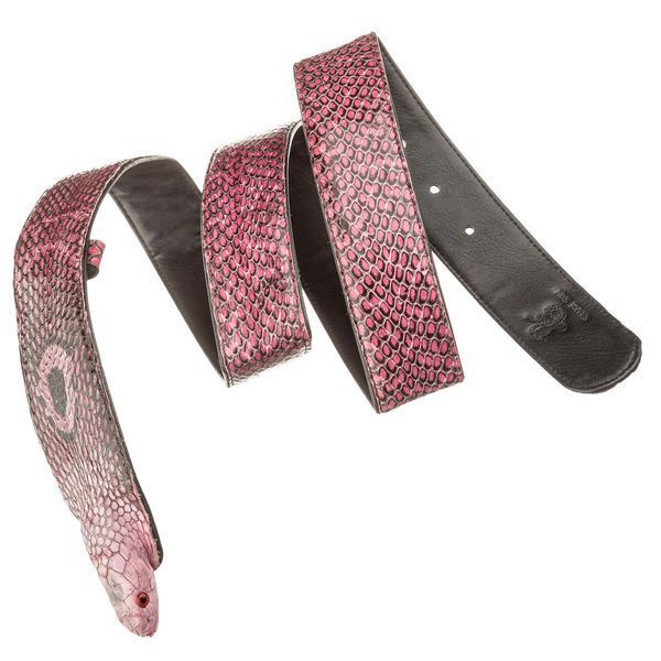 Belt SNAKE LEATHER 18592 made of genuine cobra leather Pink 18592 фото