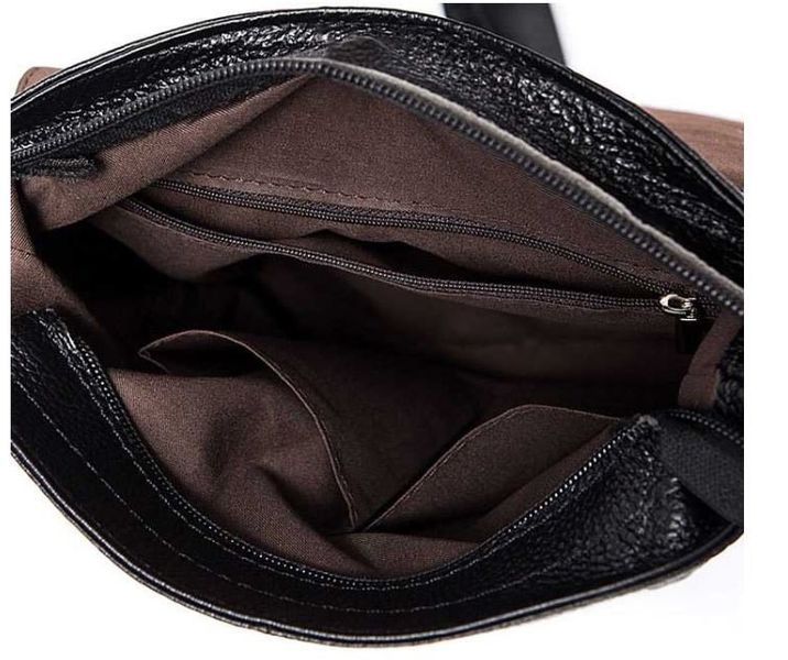 Men's vertical bag with reptile embossing Vintage 14723 Brown 14723 фото