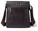 Men's vertical bag with reptile embossing Vintage 14723 Brown 14723 фото 3