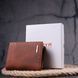 Men's vertical wallet without clasp in vintage leather KARYA 21363 Red 21363 фото 9