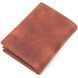 Men's vertical wallet without clasp in vintage leather KARYA 21363 Red 21363 фото 2