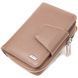 Reliable vertical wallet for women with a coin holder with a zipper made of genuine leather flotar CANPELLINI 21606 Beige 21606 фото 1