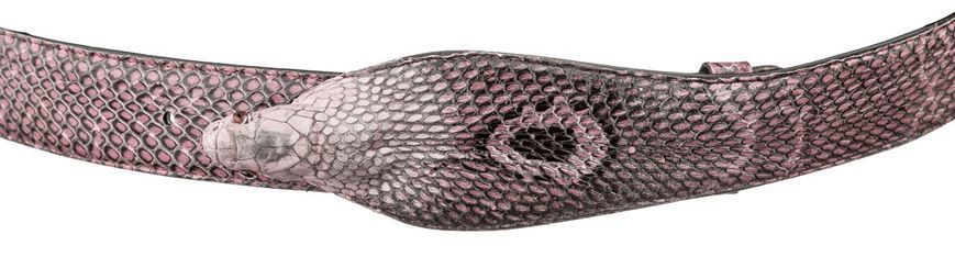 Belt SNAKE LEATHER 18592 made of genuine cobra leather Pink 18592 фото