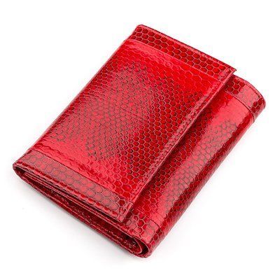 Гаманець жіночий SEA SNAKE LEATHER 18280 з натуральної шкіри морської змії Червоний 18280 фото