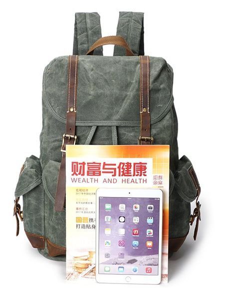 Textile travel backpack Vintage 20056 Green 20056 фото