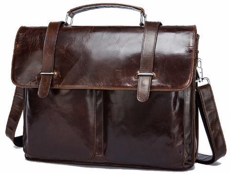 Портфель из гладкой кожи Vintage 14866 Коричневый 14866 фото