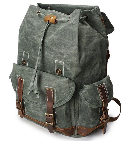 Textile travel backpack Vintage 20056 Green 20056 фото