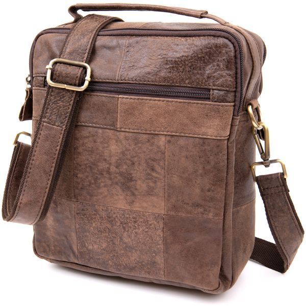 Men's messenger bag with two compartments Vintage 20441 Brown 20441 фото