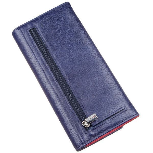 Thin women's wallet KARYA 17410 Blue 17410 фото