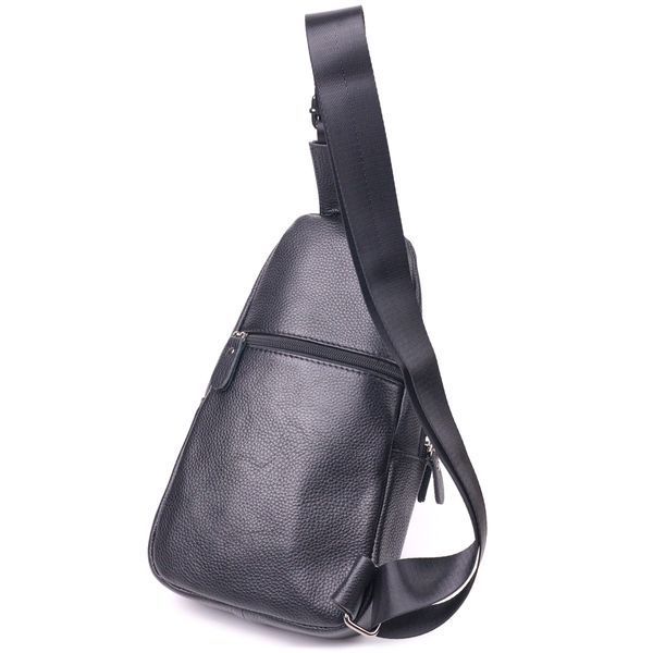Modern men's shoulder bag made of genuine leather 21307 Vintage Black 21307 фото