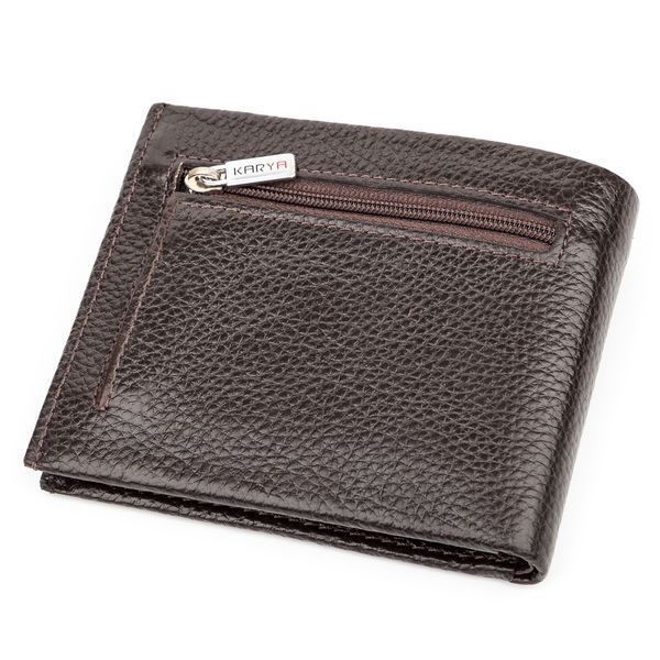 Men's wallet KARYA 17078 leather Brown 17078 фото