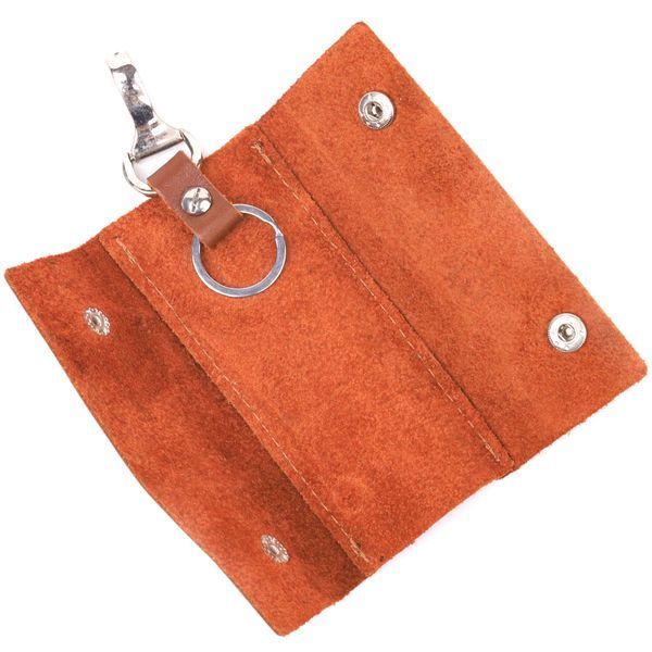 Good quality key holder in glossy leather Ukraine GRANDE PELLE 16722 Light brown 16722 фото