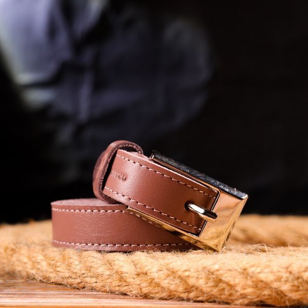 Excellent women's belt made of genuine leather Grande Pelle 21448 Pink 21448 фото
