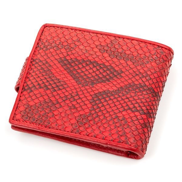Кошелек SNAKE LEATHER 18182 из натуральной кожи питона Красный 18182 фото