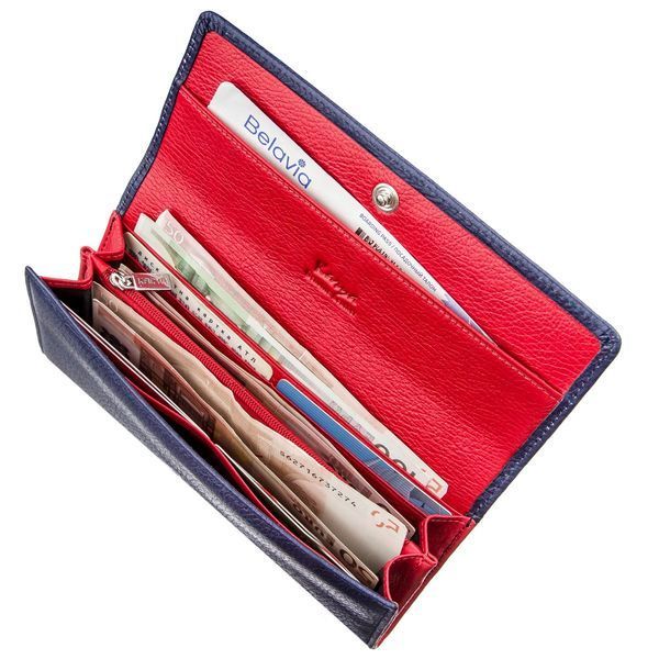Thin women's wallet KARYA 17410 Blue 17410 фото