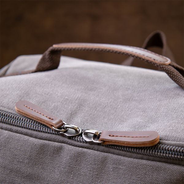 Unisex textile travel backpack with handles Vintage 20662 Gray 20662 фото