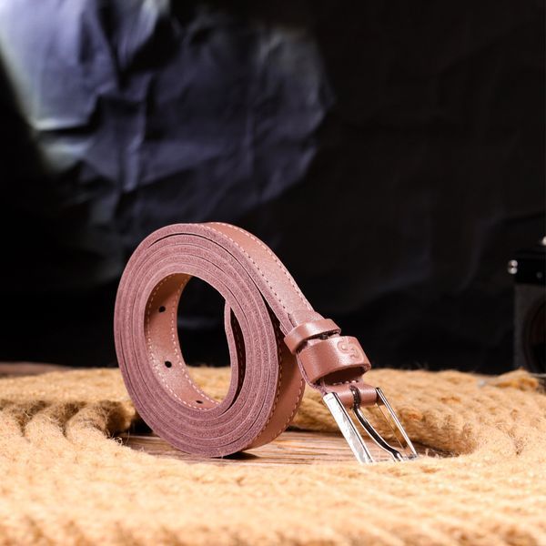Excellent women's belt made of genuine leather Grande Pelle 21448 Pink 21448 фото