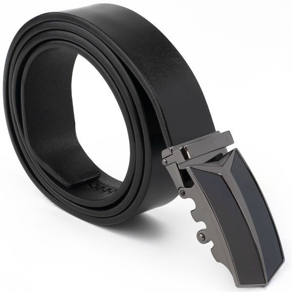 Men's belt with automatic buckle Vintage 20282 Black 20282 фото