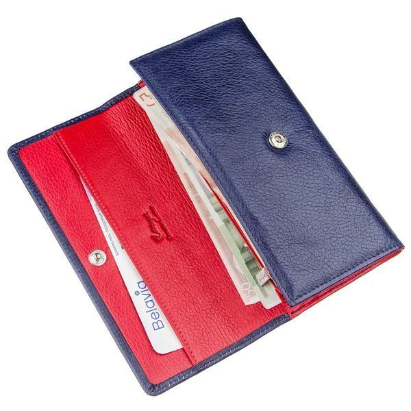 Thin women's wallet KARYA 17410 Blue 17410 фото
