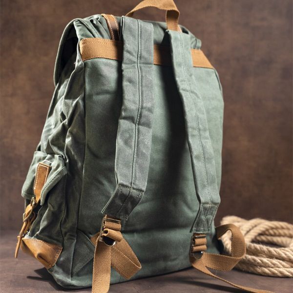 Textile travel backpack Vintage 20056 Green 20056 фото