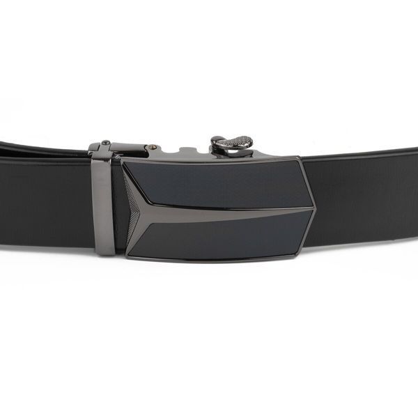 Men's belt with automatic buckle Vintage 20282 Black 20282 фото