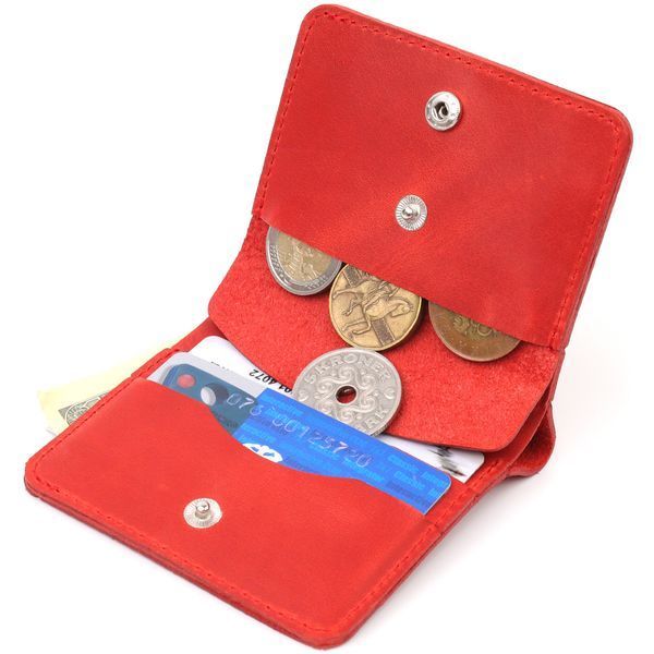 Women's vintage leather wallet Shvigel 16602 Red 16602 фото