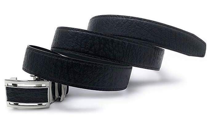Ремінь-автомат чоловічий Accessory Collection 18138 з натуральної шкіри Чорний 18138 фото