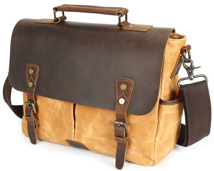 Деловой портфель в сочетании с кожей Vintage 20120 Рыжий 20120 фото