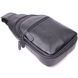 Modern men's shoulder bag made of genuine leather 21307 Vintage Black 21307 фото 3