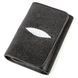Вертикальный женский кошелек STINGRAY LEATHER 18638 из натуральной кожи морского ската Черный 18638 фото 1