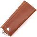 Good quality key holder in glossy leather Ukraine GRANDE PELLE 16722 Light brown 16722 фото 2