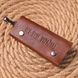Good quality key holder in glossy leather Ukraine GRANDE PELLE 16722 Light brown 16722 фото 6