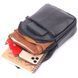 Modern men's shoulder bag made of genuine leather 21307 Vintage Black 21307 фото 5
