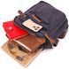 Small men's bag made of thick textile 21243 Vintage Black 21243 фото 6