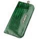 Women's leather wallet with exotic embossing Guxilai 18962 Green 18962 фото 1
