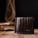Excellent men's genuine leather clip with crocodile embossing KARYA 21119 Brown 21119 фото 6