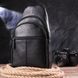 Modern men's shoulder bag made of genuine leather 21307 Vintage Black 21307 фото 6