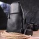 Modern men's shoulder bag made of genuine leather 21307 Vintage Black 21307 фото 7
