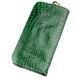 Women's leather wallet with exotic embossing Guxilai 18962 Green 18962 фото 2