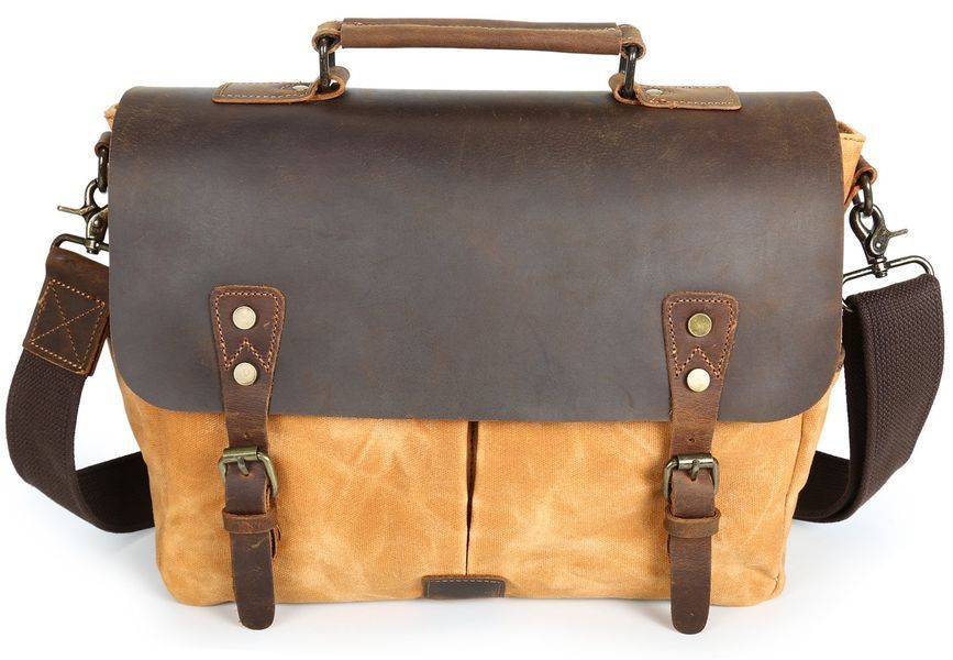 Деловой портфель в сочетании с кожей Vintage 20120 Рыжий 20120 фото