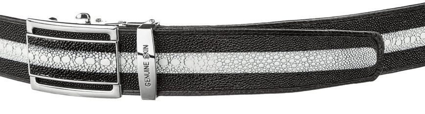 Ремень мужской автомат STINGRAY LEATHER 18534 из натуральной кожи морского ската Черный 18534 фото