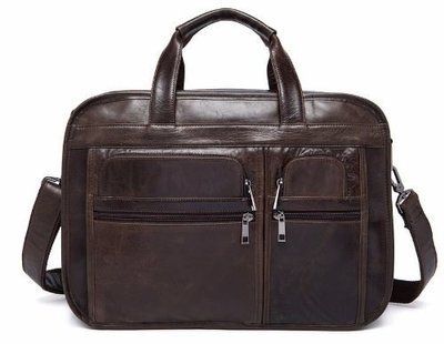 Сумка для ноутбука из натуральной кожи Vintage 14870 Коричневая 14870 фото
